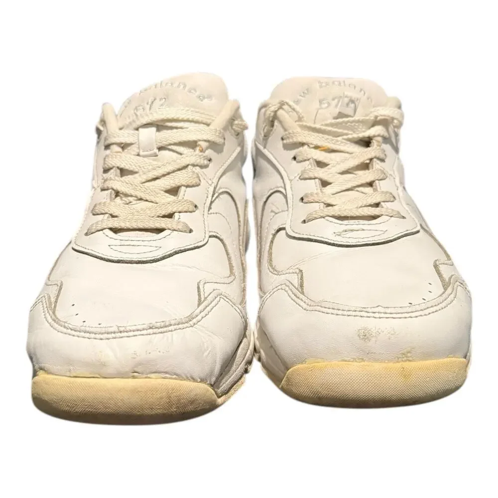 New Balance 572 White Leather Athletic Sneakers Men's Size 11 D Made in USA